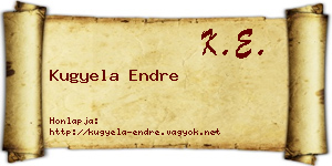 Kugyela Endre névjegykártya